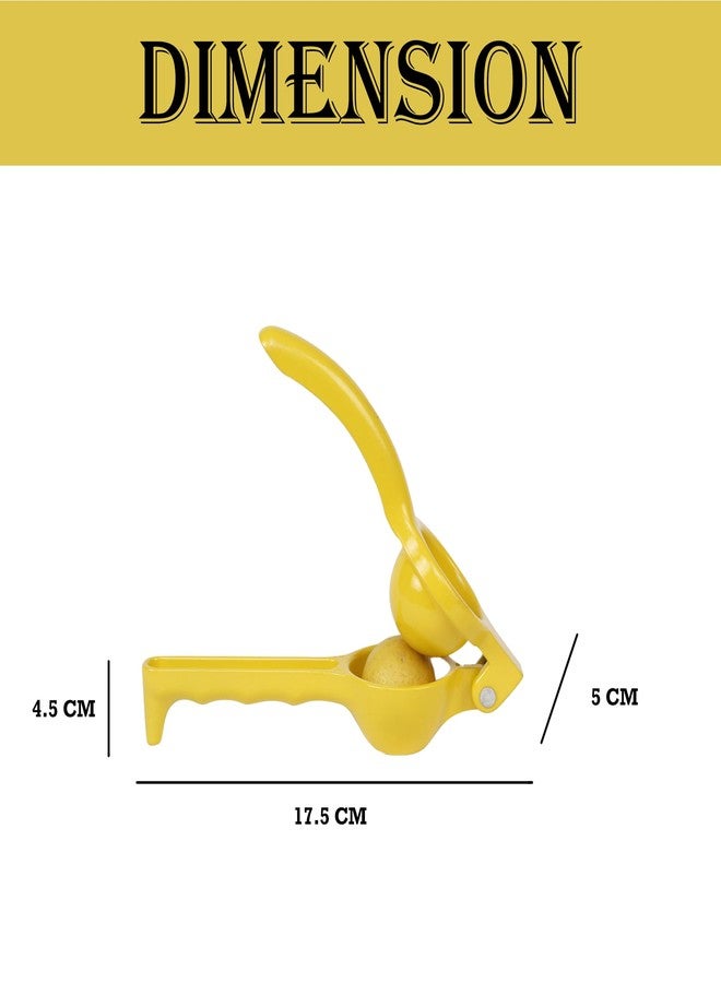 إيلان عصارة عصير الليمون والليمون الحامض المصنوعة من الألومنيوم من إيلان | عصارة حمضيات يدوية | عصارة عصير | كسارّة ليمون | عصارة ليمون حامض (أصفر) - Image 2